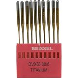 Beıssel Beissel DVX63 Sanayi Tipi Reçme Makinesi Iğnesi 8/60 Numara Altın Ses Uçlu 10 Adet (1 Paket) - Standart
