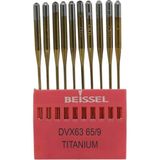 Beıssel Beissel DVX63 Sanayi Tipi Reçme Makinesi Iğnesi 9/65 Numara Altın Ses Uçlu 10 Adet (1 Paket) - Standart