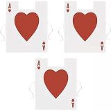 Beistle Kırmızı/Beyaz, Casino Parti Malzemeleri, Cadılar Bayramı Tiyatro Kostümleri, Fantasy Magic Land Kostüm Aksesuarları 3 Parça Plastik Kart Takım Yelekler
