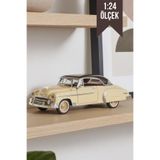 Bej 1:24 Ölçek Die Cast İnce Detay 1950 Chevy Bel Air Oyuncak Metal Klasik Koleksiyon Model Araba