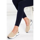 Bej Anorak Kadın Spor Ayakkabı