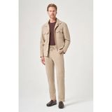 Bej Berberi Yaka Örme Beli Lastikli 6 Drop Slim Fit Astarsız Esnek Takım Elbise 1001260177