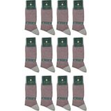 Bej - Bordo Çizgi Desen 12'li Ultra Lüks Bambu Erkek Çorap CRP306 - 41 - 44