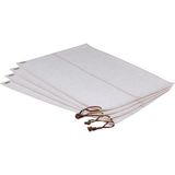 Bej Deri 4'lü Peçete Halkası ve 4'lü Dikdörtgen Amerikan Servis 35 x 50 cm - Standart
