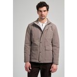 Bej Dik Yaka Yan Cep Dolum Şişme Standart Fit Casual Mont 1007245166