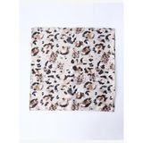 Bej Dokuma Leopar Desenli Eşarp