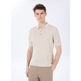 Bej Erkek Polo Yaka Regular Fit Jakarlı Kazak FC5SM-KZK 2047 - 2XL