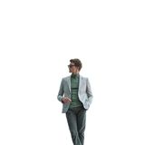 Bej Erkek Yün Ceket Kırçıllı Slim Fit Mono Yaka Torba Cepli Çift Yırtmaçlı Ceket NCS JEANS 4009 BEJ 54