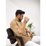 Bej Hakim Yaka Erkek Gömlek - S