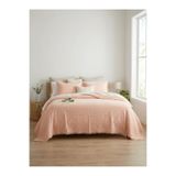 Bej Home Pembe Renkli 4 Katlı Müslin %100 Pamuk Çift Kişilik Yatak Örtüsü/Pike 240x260 Cm Battal Boy