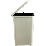 Bej Iç Kovalı Pedallı Çöp Kovası 25 Litre, Şık ve Kullanışlı Temizleme Çözümü - Beyaz