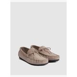 Bej İp Detaylı %100 Deri Loafer Ayakkabı50327086-VR011