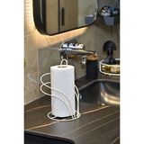 Bej Kuğu Kağıt Rulo Havluluk, Peçetelik Mutfak Banyo Çocuk Yatak Odası Aksesuar - Metal Paslanmaz - Beyaz