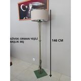 BEJ KUMAŞ BAŞLIK- AHŞAP LAMBADER-KÖŞE AYDINLATMA-ORMAN YEŞİLİ | Ahşap Malzeme, İç Mekan, 3metre anahtarlı kablo