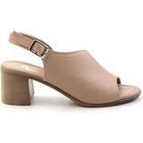 Bej Leather Kadın Sandalet K05040030203