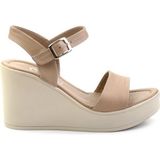 Bej Leather Kadın Sandalet K05040030403
