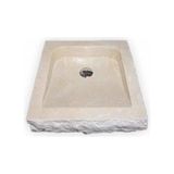 Bej Mermer Dışı Patlatma Kare Lavabo