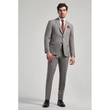 Bej Mono Yaka 6 Drop Slim Fit Tam Astar Esnek Takım Elbise 1001250168