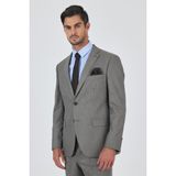 Bej Mono Yaka Esnek 6 Drop Comfort Fit Classic Takım Elbise 1001250152 - 54