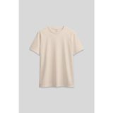 Bej O Yaka Standart Fit Basic Kadın T-Shirt - 97311