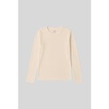 Bej O Yaka Standart Fit Uzun Kollu Basic Kadın T-Shirt - 97312