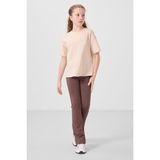 Bej Pamuklu O Yaka Oversize Fit Baskılı Kız Çocuk T-Shirt - 75178 - 13 - 14 Yaş