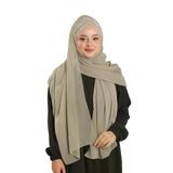 Bej Pratik Hazır Geçmeli Bone Şal Şifon Drapeli 2507_12