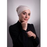Bej Pratik Hazır Geçmeli İç Bone Viskon Kumaş Çapraz Tek Bantlı 3004_12