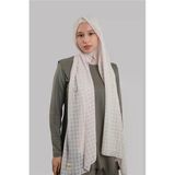 Bej Pratik Hazır Geçmeli Şal Desenli Şifon Hijab Boneli 2415_12