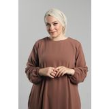 Bej Pratik Hazır Geçmeli Tesettür Bone Sandy Büzgülü Salaş 2119_12