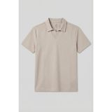 Bej Rahat Form Yumuşak Dokulu Polo Yaka Erkek T-Shirt - 88496 - XL