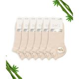 Bej Rengi Erkek Bambu Patik Çorap 6lı Set - 41-45 - 10500-BEJ - 41 - 45
