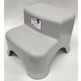 Bej Rengi Merdiven 2 Basamaklı Çocuk Taburesi Kaymaz Tabanlı Çocuklara Lavabo Wc Basamağı