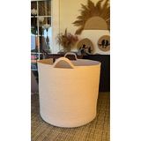 Bej Renk Büyük Boy Sepet 40 * 40 cm | Çamaşır Kirli Sepeti, Oyuncak Sepeti, Battaniye Tekstil Sepeti, Saksı Giydirme, Çok Amaçlı Düzenleyici