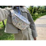 Bej Store Kadın Bel Çantası Süet Kumaşla Şık Tasarım 18x32 cm Yıkanabilir Özellikler