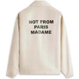 Bej Su Geçirmez La Veste Slogan Ceket - Not From Paris Madame Yazılı
