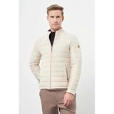 Bej Suni Deri Hakim Yaka Düz Yırtmaçsız Tam Astar Slim Fit Casual Deri Mont 1038245150