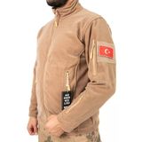 Bej Taktik Outdoor Polar - Tactical Polar - Türk Bayrağı Peç Hediyeli