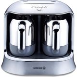 Bej Twın Kahve Makinesi Inox/krom, Şık ve Modern Tasarım - 1BW-Beyaz