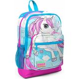 Bej Unicorn Okul Çantası, Çocuklar Için Renkli ve Şık Tasarım - Beyaz - Seçenek 1