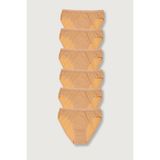 bejamonti Bikini Külot 6'lı Paket İç Giyim, M, XBJMNT-MB-721030023, Ten, kadın