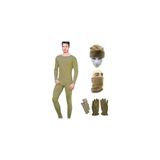 bejamonti chocolate baby kids Asker Kolisi Askeri Termal Içlik Takımı Polar Bere Boyunluk Eldiven Çorap Seti Asker Malzemeleri, haki yeşil, s
