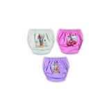 Bejamonti Chocolate Baby Kids Kız Çocuk Poopes 3'lü Kombin Alıştırma Külodu, Beyaz-Pembe-Lila, 2-4 Yaş