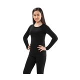 bejamonti chocolate baby kids Unisex Çocuk Uzun Kollu Atlet Termal Siyah 3, Siyah, 7