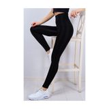 bejamonti Esemod Kadın Siyah Toparlayıcı Günlük Spor Şık Rahat Push Up Yüksek Bel Slim Fit Tayt, Siyah, m