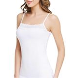 Bejamonti Kadın Beyaz Elastan İp Askılı İnce Dantelli Atlet, 12'li Paket 2BJMNT-MB-7210423200028