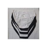 Bejamonti Pamuklu Bikini Külot, 3 Siyah 3 Beyaz, 6 Adet Set, S/M Beden Deza