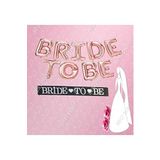 Bekarlığa Veda Partisi Bride To Be Rose Gold Balon ve Siyah Kuşak Seti