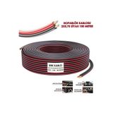 BekaTronik 2x0.75 Elektrik Hoparlör Kordon Kablosu 100 Metre Siyah
