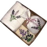 Bekay Kadın Kooperatifi Lavanta Temalı 3'lü Sabun,havlu,iğnelik Bulunan Hediye Seti - Beyaz - 10 x 20 cm